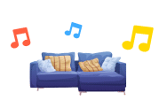 沙发,音符,音乐