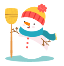 雪花,雪,冬天,雪人