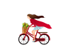 女孩,骑自行车,交通,工具