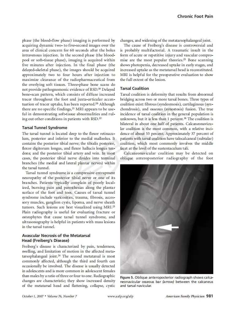 如何做好慢性足部疼痛的影像学评估？看这篇！