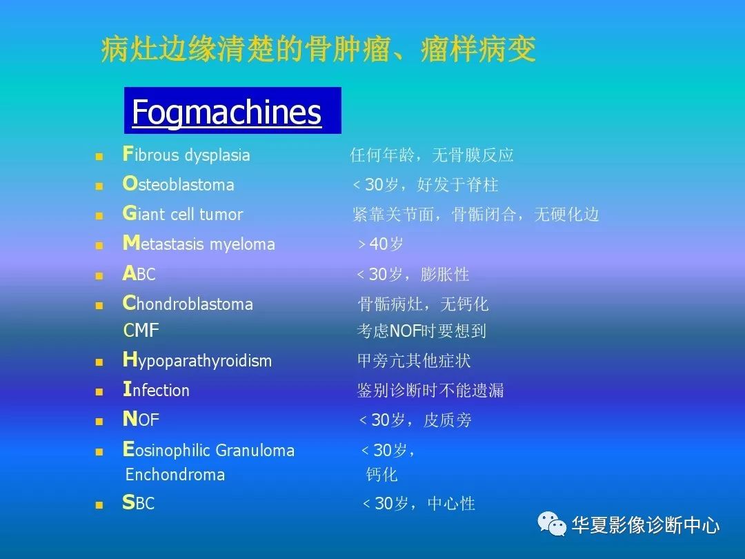 骨肿瘤/肿瘤样病变的影像诊断及策略，看这篇就够了！