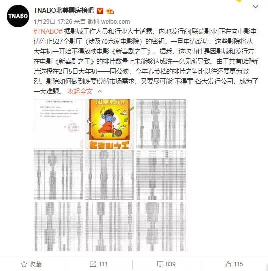 《新喜剧之王》发行方与影院和解，停密钥风波到底谁错了？