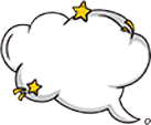云彩,星星,对话框,气泡,