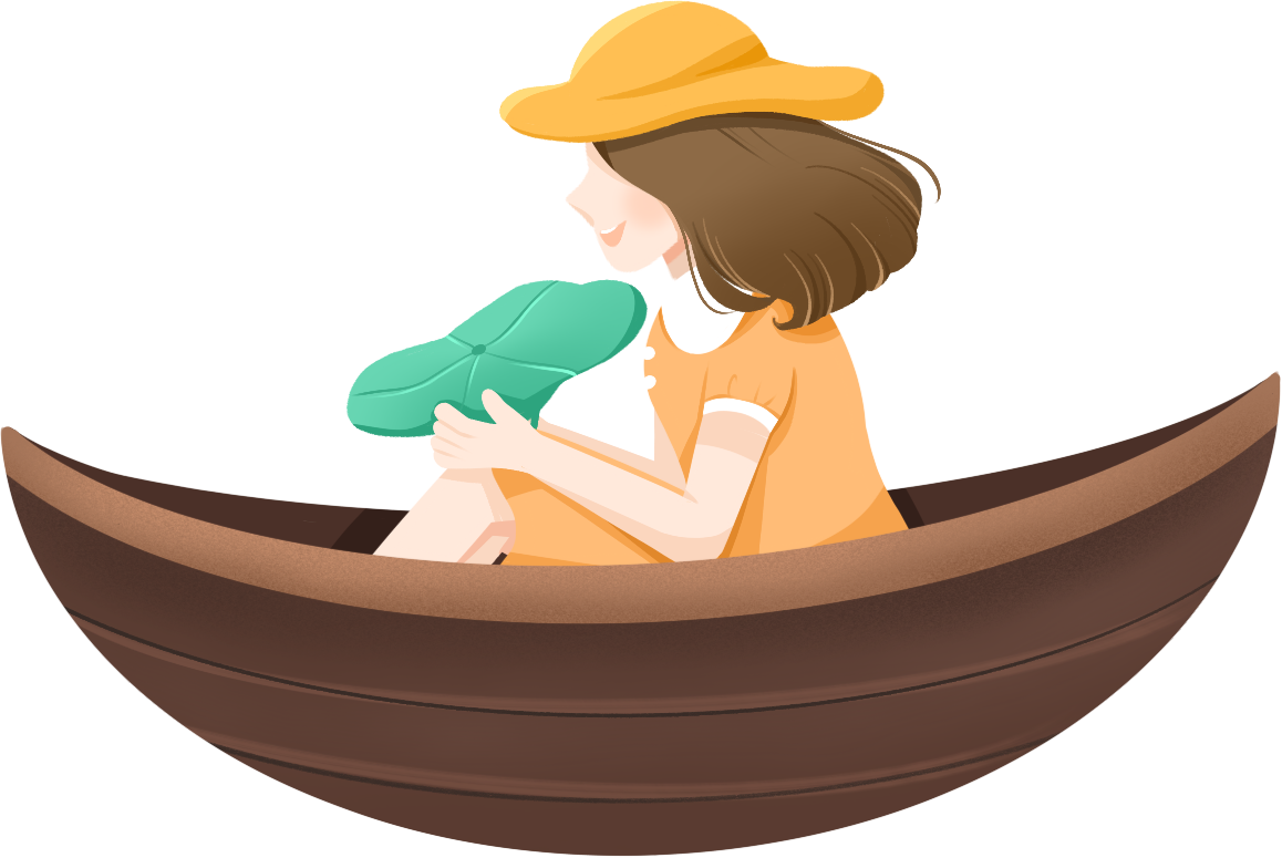 女孩,划船,船只