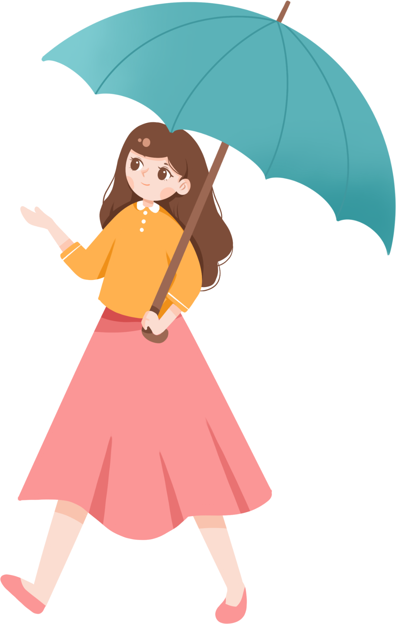 雨伞,女孩,打伞