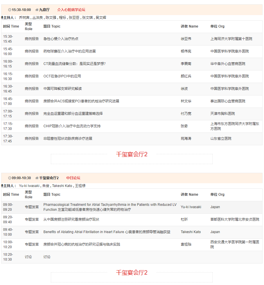 CSC2019中华医学会第21次全国心血管年会详细日程来了！