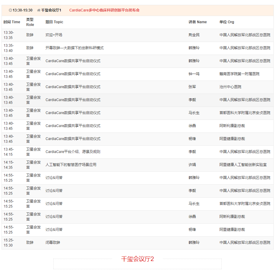 CSC2019中华医学会第21次全国心血管年会详细日程来了！