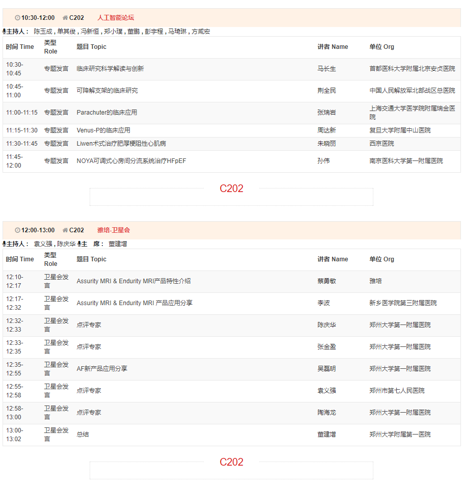 CSC2019中华医学会第21次全国心血管年会详细日程来了！