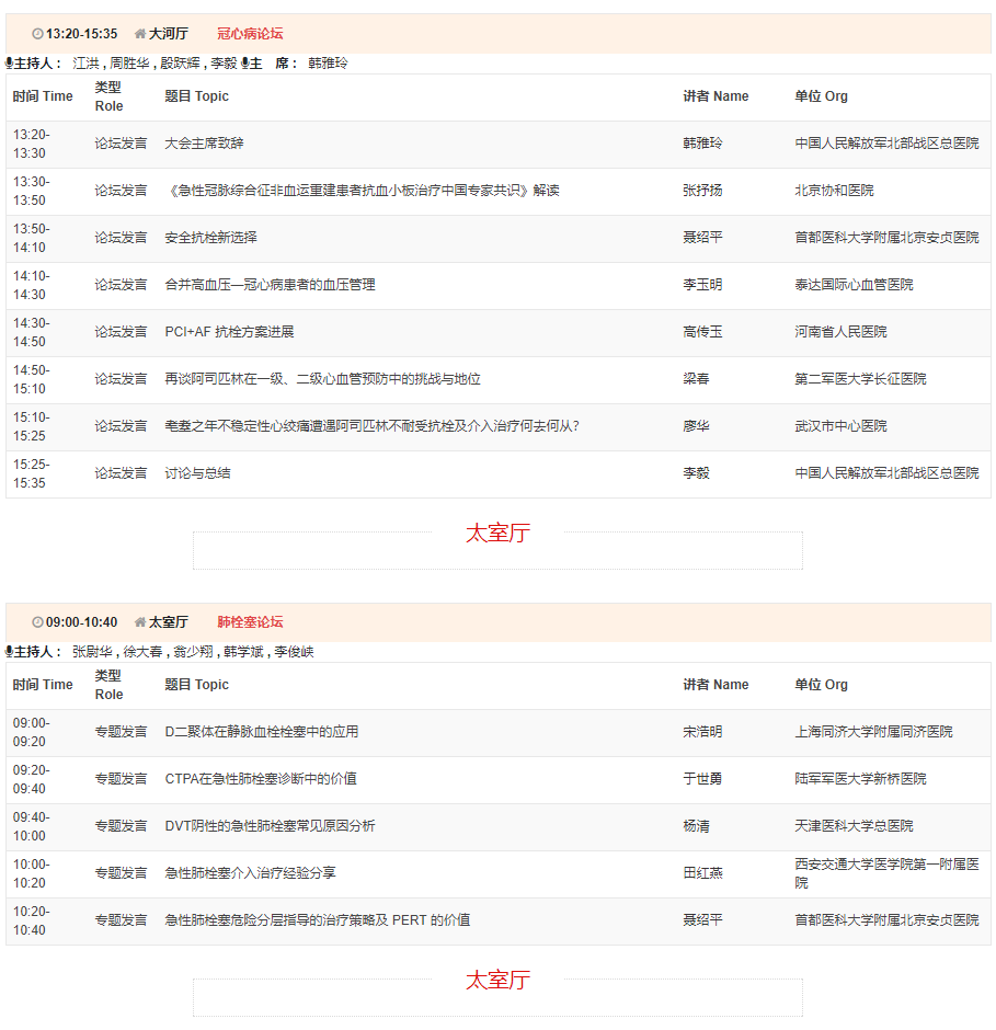 CSC2019中华医学会第21次全国心血管年会详细日程来了！