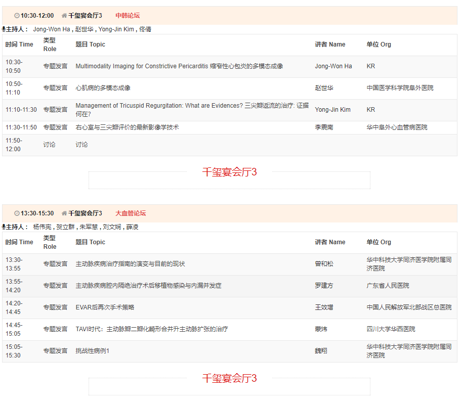 CSC2019中华医学会第21次全国心血管年会详细日程来了！
