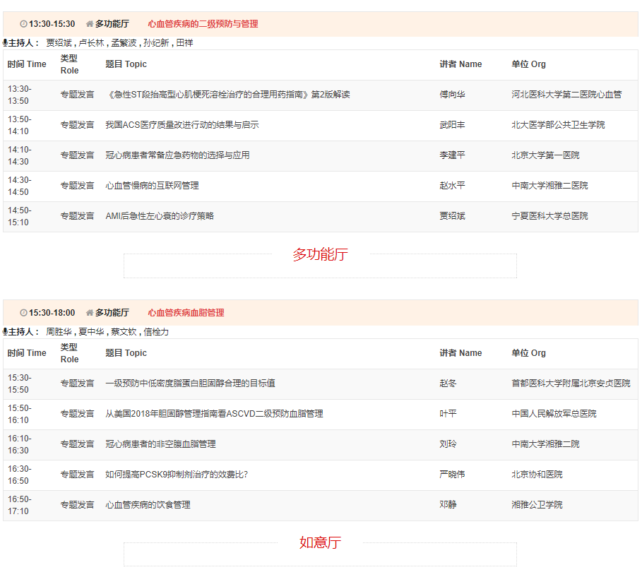 CSC2019中华医学会第21次全国心血管年会详细日程来了！