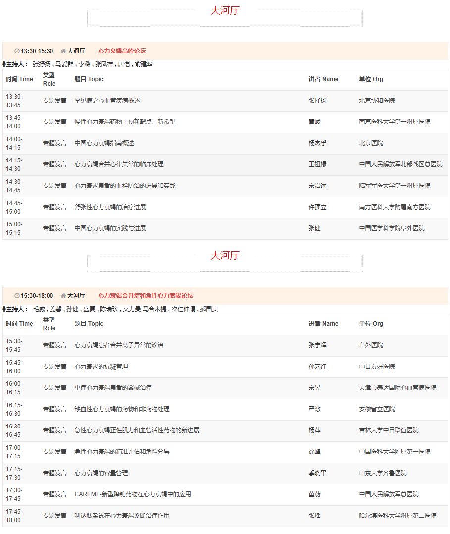 CSC2019中华医学会第21次全国心血管年会详细日程来了！