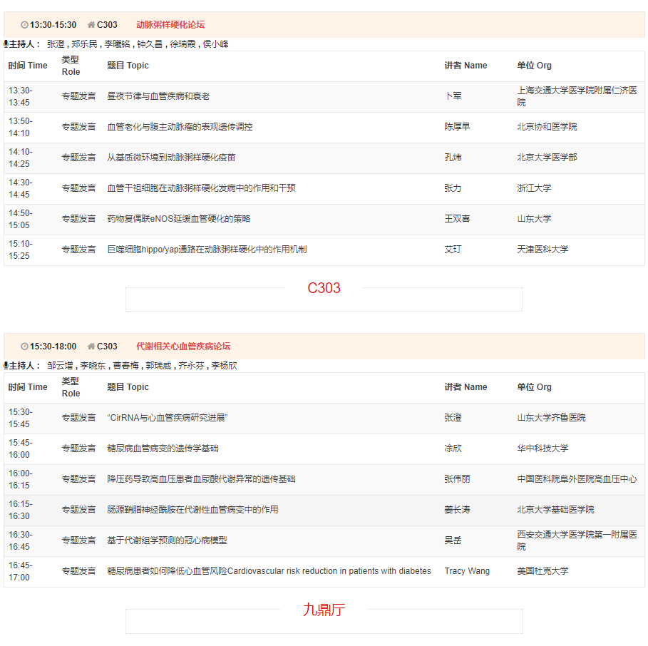CSC2019中华医学会第21次全国心血管年会详细日程来了！