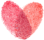爱心,指纹