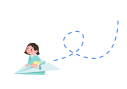 女孩书本动态图标